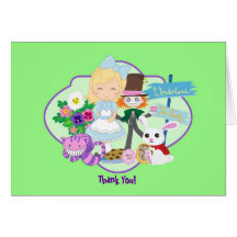 It's a Wonderland Birthday Tea Party Thank You Cards