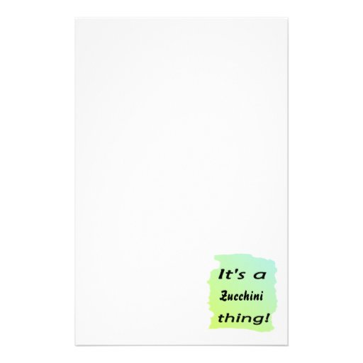 It's a zucchini thing! personalised stationery