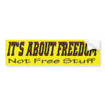 It's About Freedom Bumper Stickers