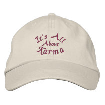 It's All About Karma Affirmation Embroidered Cap