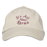 It's All About Karma Affirmation Embroidered Cap embroidered hats