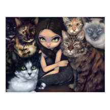 "It's All About the Cats" Postcard