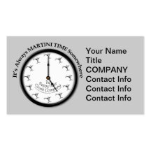 IT'S ALWAYS MARTINI TIME SOMEWHERE BUSINESS CARD