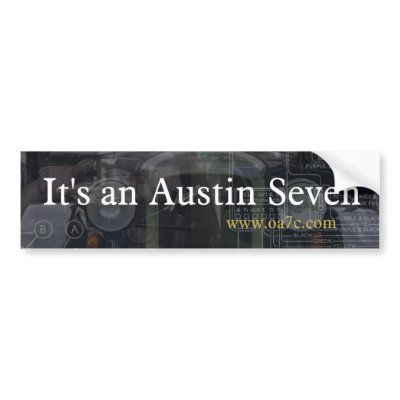 Its an Austin Seven bumper sticker by OA7Club