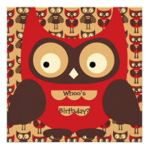 It's Autumn Hoot Owl Birthday Invitation