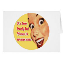 "It's Been Lovely, But..." Anti-Valentine Retro Card