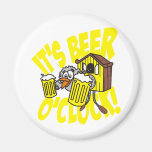It's beer o'clock fridge magnet