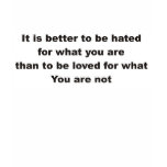 Its better to be hated for what you are t-shirts