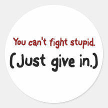 It's easier to just give in to the stupid stickers