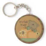 "It's Fall Y'all" Autumn Teddy Bear Keychain