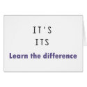 It's Its Grammar cards