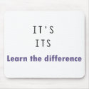 It's Its Grammar mousepads