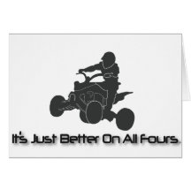 It's Just Better on All Fours Greeting Cards