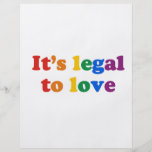It's legal to love personalized flyer