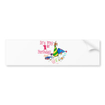 It's My 1st Birthday (Party Hats) Bumper Sticker