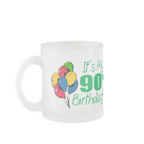 It's My 90th Birthday (Balloons) Mugs