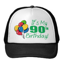 It's My 90th Birthday (Balloons) hats