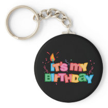 It's My Birthday Letters Keychain