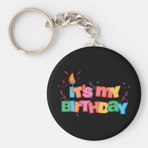 It's My Birthday Letters Keychain