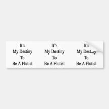 It's My Destiny To Be A Flautist Bumper Stickers