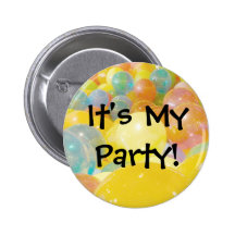It's My Party Balloons Button