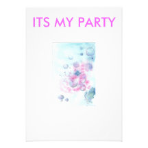 ITS MY PARTY PERSONALIZED ANNOUNCEMENT
