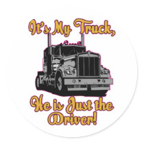 It's My Truck Round Sticker