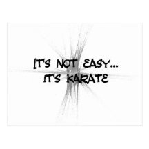 It's Not Easy - Karate Grey Postcard