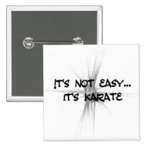 It's Not Easy - Karate Grey Round Button