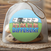 It's OK to be Different BLACK SHEEP Stickers