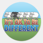 It's OK to be Different BLACK SHEEP Stickers