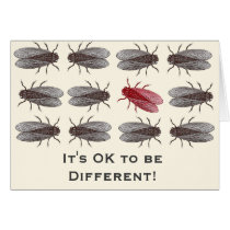I'ts OK to be Different - Mutant Fruit Fly Cards