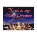 It's ok to say Merry Christmas Postcard