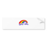 "It's ok" with rainbow bumper stickers