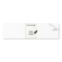 It's only a blank page... bumper sticker