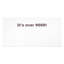 It's over 9000! customized photo card