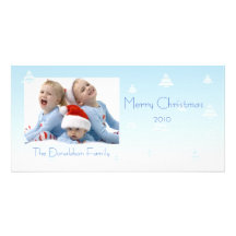 Its Snowing Trees Custom Photo Card
