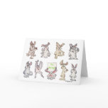 It's Spring Cartoon Rabbits Easter - Customised Card