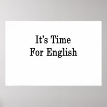 It's Time For English Print