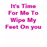 It's Time For Me To Wipe My Feet On you t-shirts