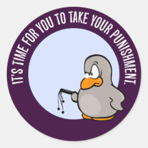 It's time for you to be punished round stickers