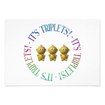 It's triplets! personalised announcements