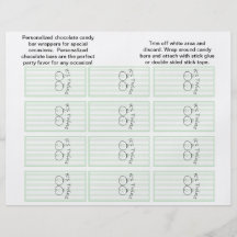 It's Twins Striped Candybar Wrapper Personalised Flyer