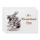 It's Wonderland Time White Rabbit With Trumpet invitations