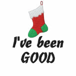 "I've been GOOD" Ladies Christmas Shirt embroidered shirts