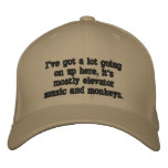 I've got a lot going on up here hat embroidered hats