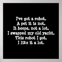 I've got a Robot. Poetry. Poster