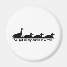 I've got all my ducks in a row... refrigerator magnets