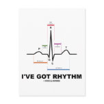 I've Got Rhythm (ECG - EKG Heart Beat) postcards