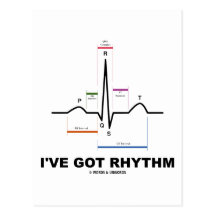 I've Got Rhythm (ECG - EKG Heart Beat) Postcards